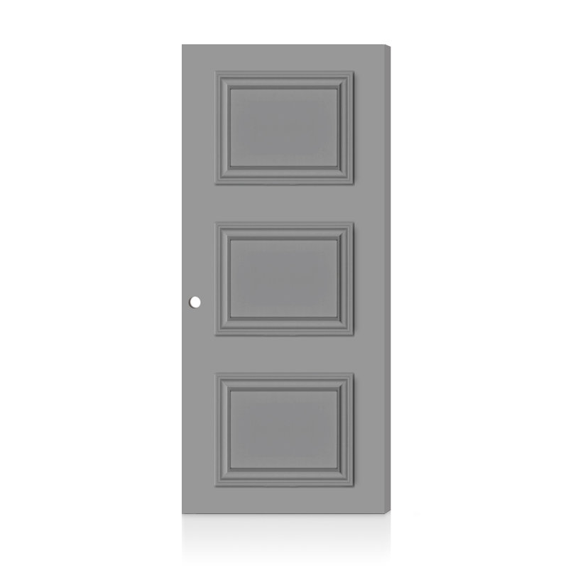 Dalle de porte intérieure en panneau composite anti-feu Palazzo 3, 80 po x 32 po, Gris anthracite, Oui