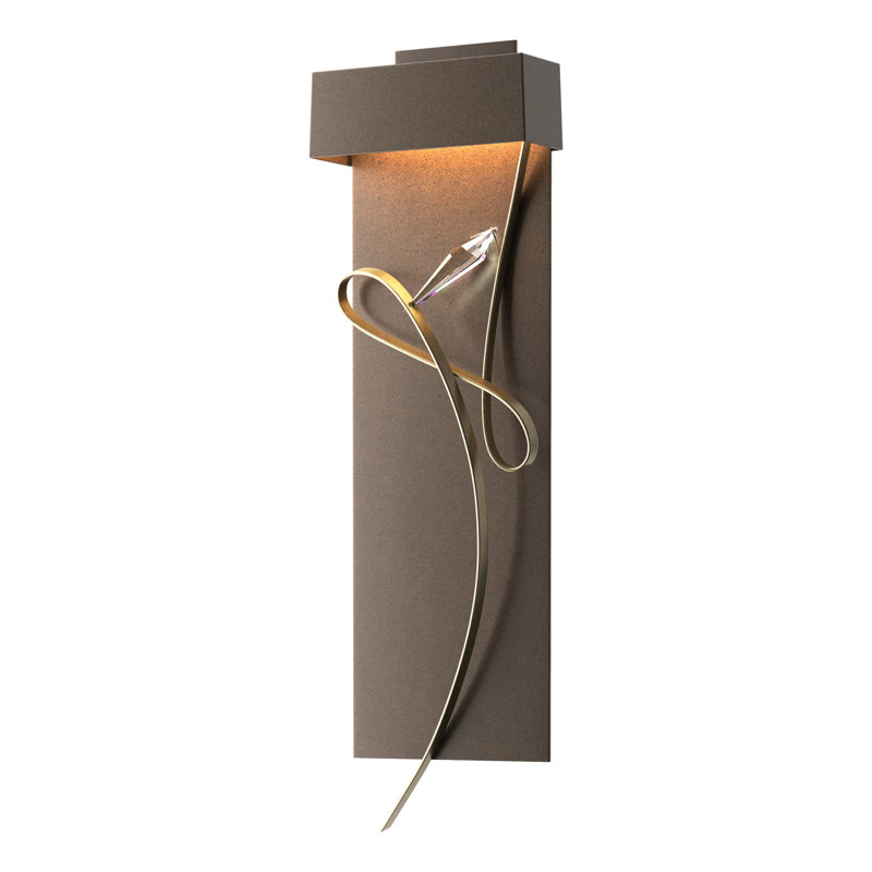 Rhapsody 1-Light LED Flush Mounted Sconce, Bronze, Soft Gold