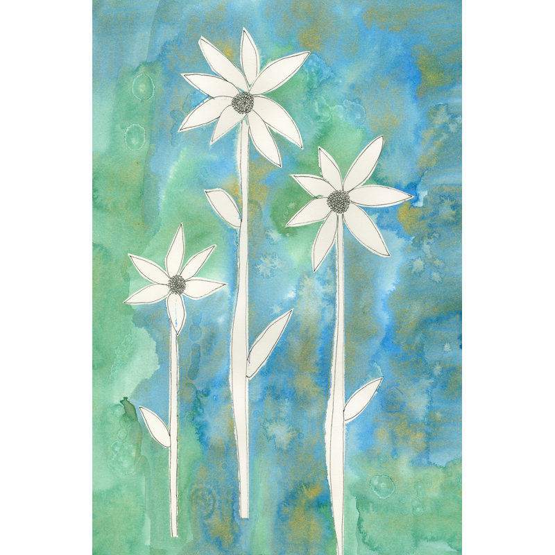 Dainty Daisies I by Alicia Ludwig - Wrapped Canvas Print, 46cm H x 30cm W x 3.8cm D