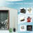 8Ft X 4Ft Outdoor Metal Storage Facility, White - Galvanized Iron Framework, Ventilated Air Vents, Sliding Doors With Padlock, Simple Build Process Shed, Build, Punched Vents For Enhanced-125291588