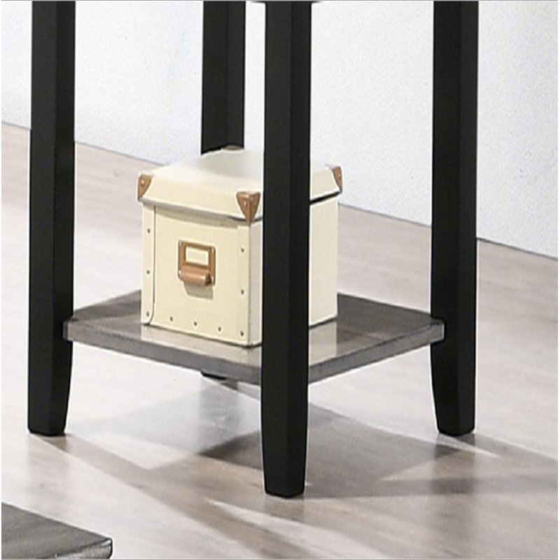 Table de bout simple en bois d'hévéa, Noyer