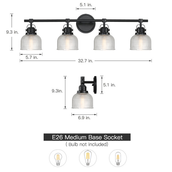 Breakwater Bay Gauss 4 - Light Dimmable Vanity Light & Reviews | Wayfair