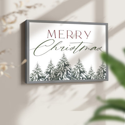 Merry Christmas Trees - Reproduction encadrée - Restickable