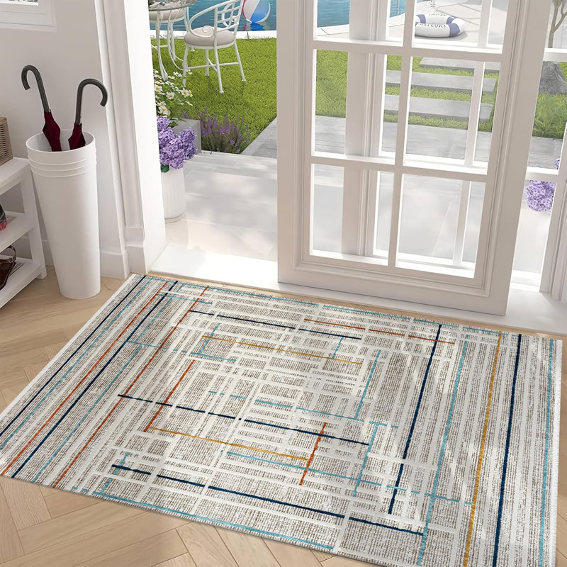 Ultra Soft Area Rugs Low Pile Rug Bedroom Carpet Non Slip Floor Mat Indoor Hallway Carpets HLOO5, Rectangle 80 x 150 cm