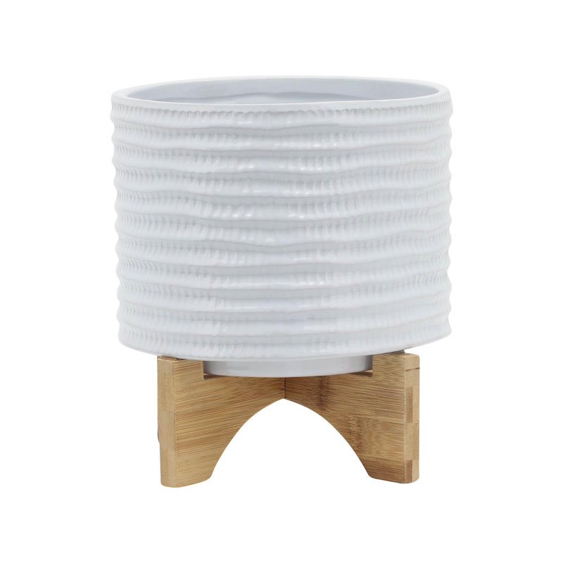 Includes plant rack flower pots, 10" H x 8" W x 8" D