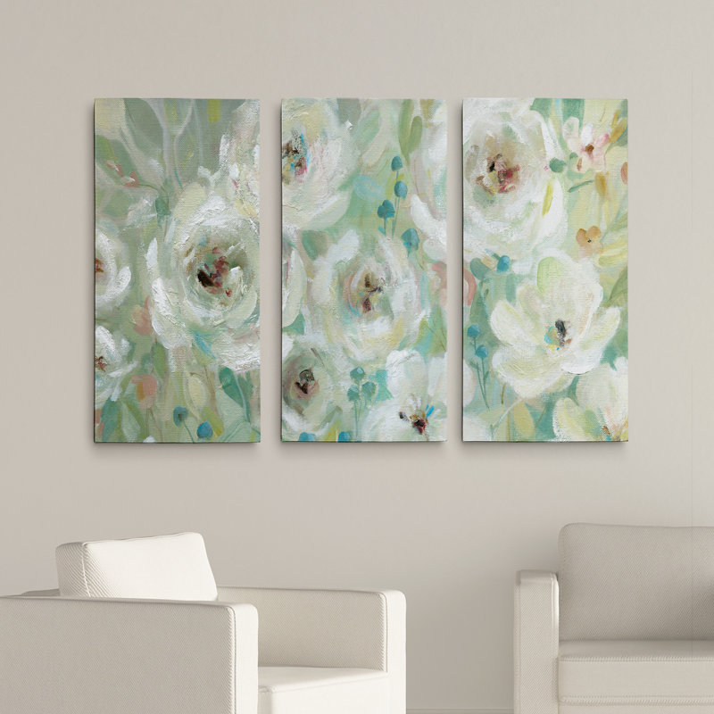 Pastel Symphony, ensemble de 3 reproductions d’art sur toile tendue, H 24 po x l 36 po x P 1,5 po