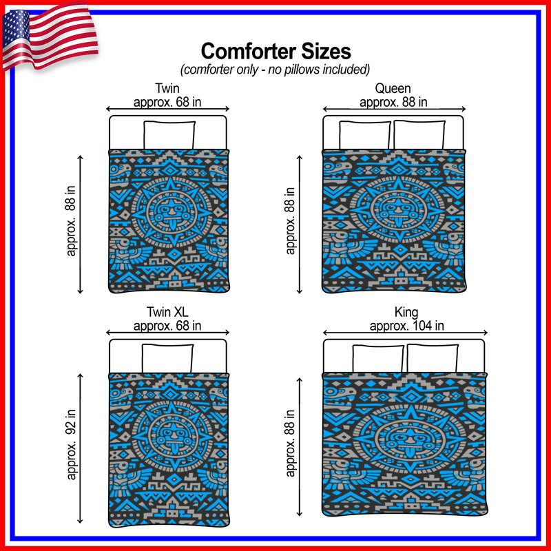 Aztec Inspired Motif Comforter, Twin