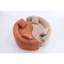 Canapé modulaire courbé en S en chenille: double profondeur (21,3 po et 26,8 po), sans assemblage, compact pour les petits espaces, 400 lb-905573239