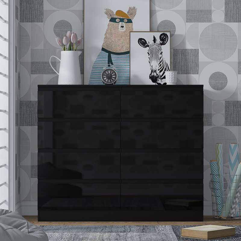 8 Drawer 120Cm W Double Dresser