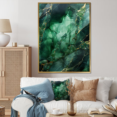 «Green Crystal Geode Fusion» sur impression sur toile
