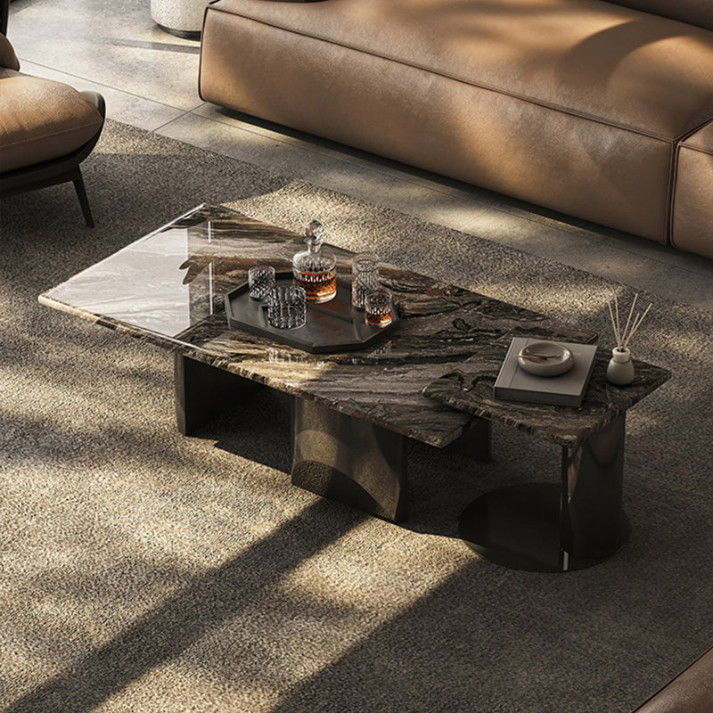 Ensemble de tables basses Brown Natural Luxury, 16.93" H x 64.96" W x 27.56" D