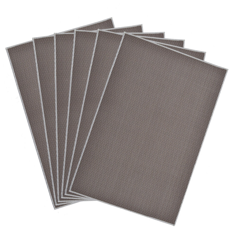 Protecteur de table brun en dents de scie en PVC durable résistant aux égratignures