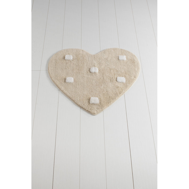 Tapis de bain Aeilt, Beige / Blanc