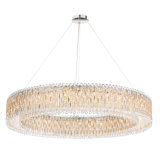 Sarella 32 Light 60in Round Chandelier in White with Clear Heritage Handcut Crystals