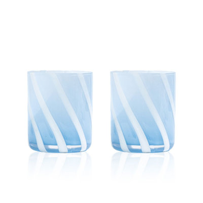 Savannah Blue Whiskey Glass Set of 2