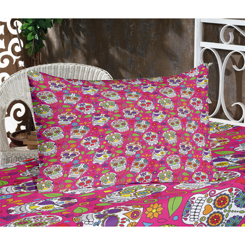 Multicolore ensemble de draps et taies décoratives Ambesonne, Ensemble de draps pour grand lit + 1 drap-housse +