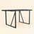 Modern Rectangular Engineered Wood Dining Table, Black-48907801