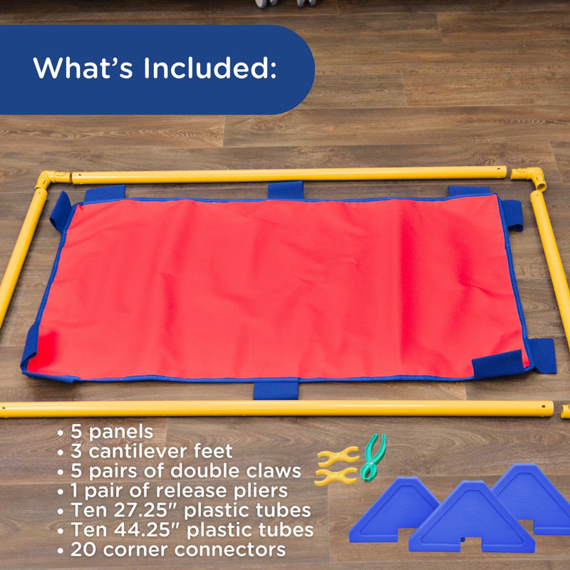 Playpanel carré - ensemble de 5 - éléments, Bleu /jaune / vert/ rouge