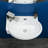 Topcraft White Ceramic Wall-Mounted Oval Bathroom Sink With Faucet Holes, 16.5 X 11 Inches