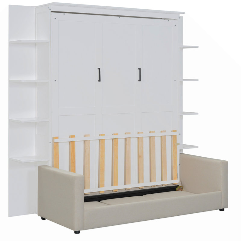 Murphy Bed Wall Bed With Sofa,, White