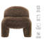 Chaise d'appoint en fausse fourrure brune Mina-2084365406