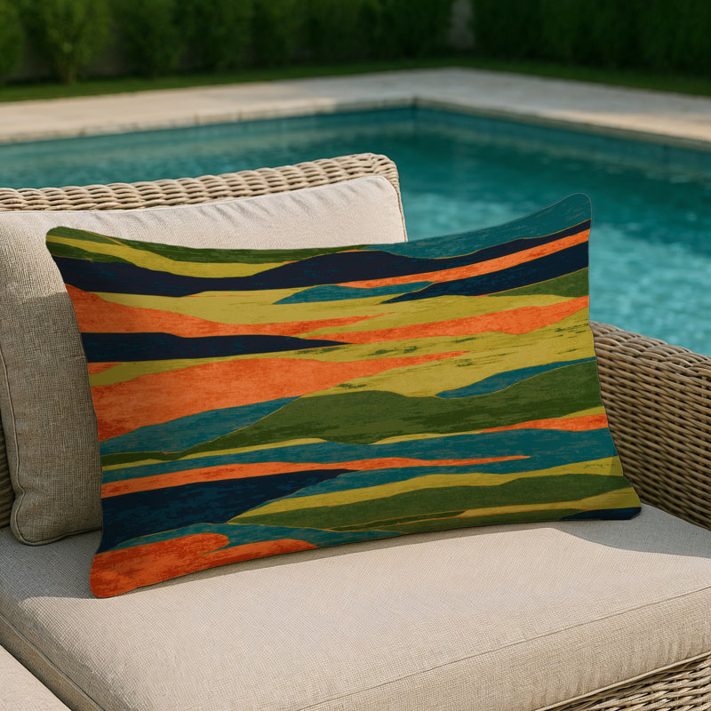 Terra Pulse Indoor And Outdoor Pillow, Rectangle 25"H x 18"W