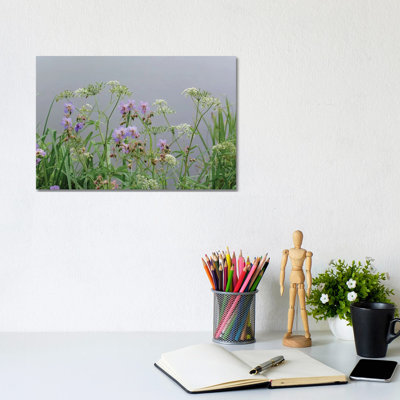 Wet Wild Flowers By The Lake by Mike Kiev - Wrapped Canvas Print
