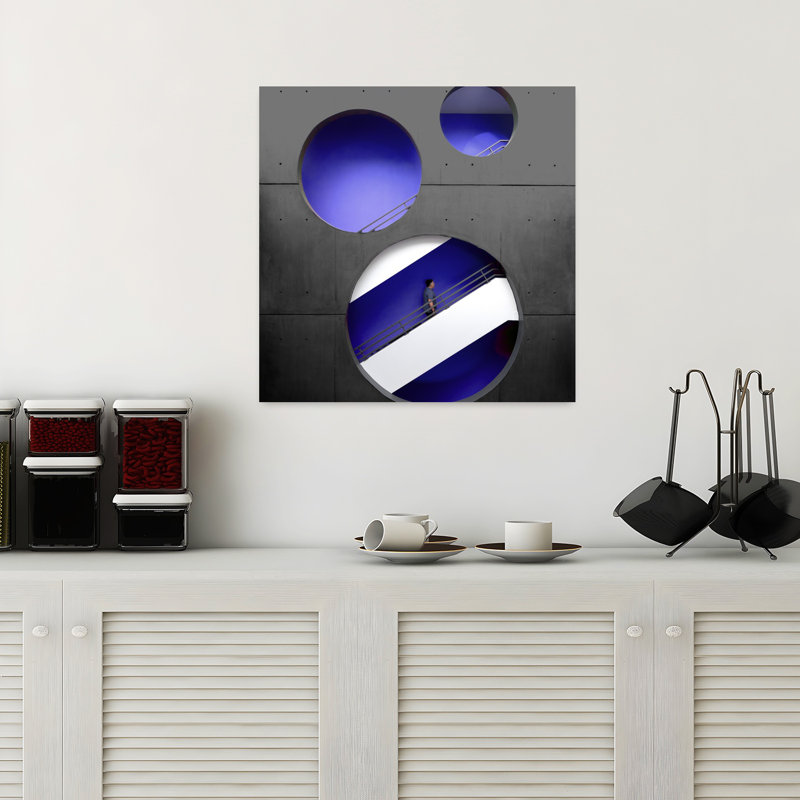 Contemporary Art Abstract Contemporary Architecture Wall Art by Werner Birnbaum - Print, 45.72 cm H x 45.72 cm W