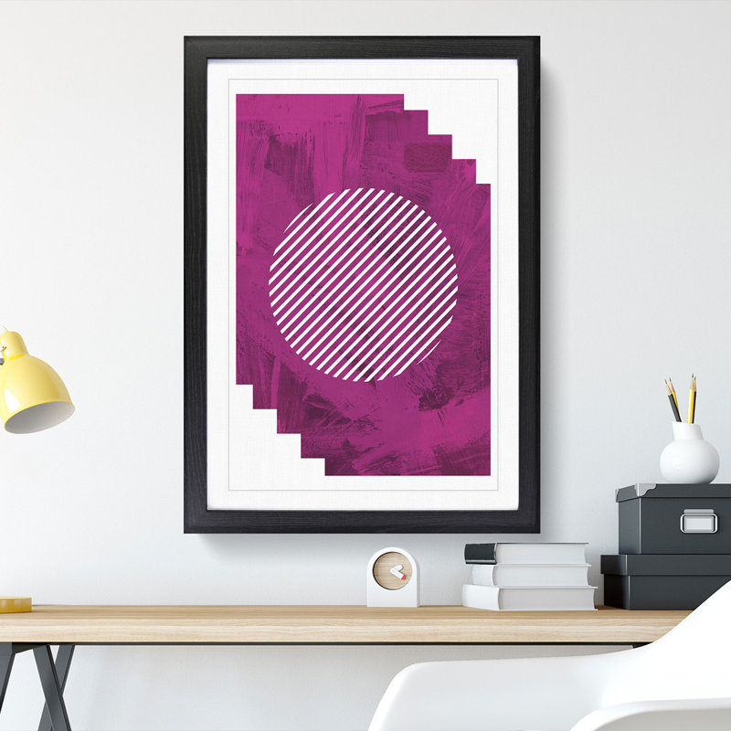 Composition 6 - Picture Frame Graphic Art, 48cm H x 36cm W x 2cm D, Black