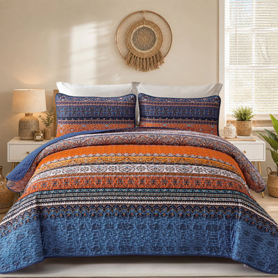 Ensemble de 3 courtepointe Boho Bohemian