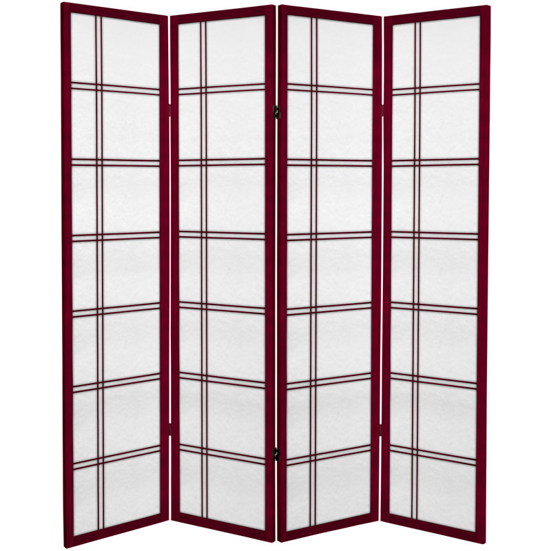 Cloison pliante en toile imprimée H 71 po Nayo, Bois de rose, 4