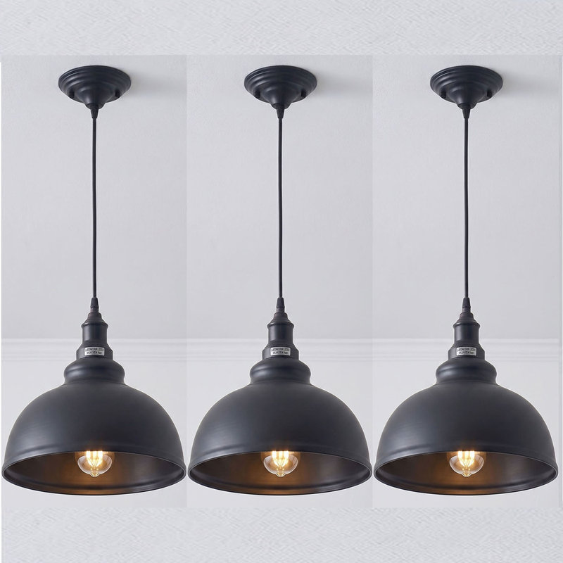 1 - Light Black Dome Pendant, Yes