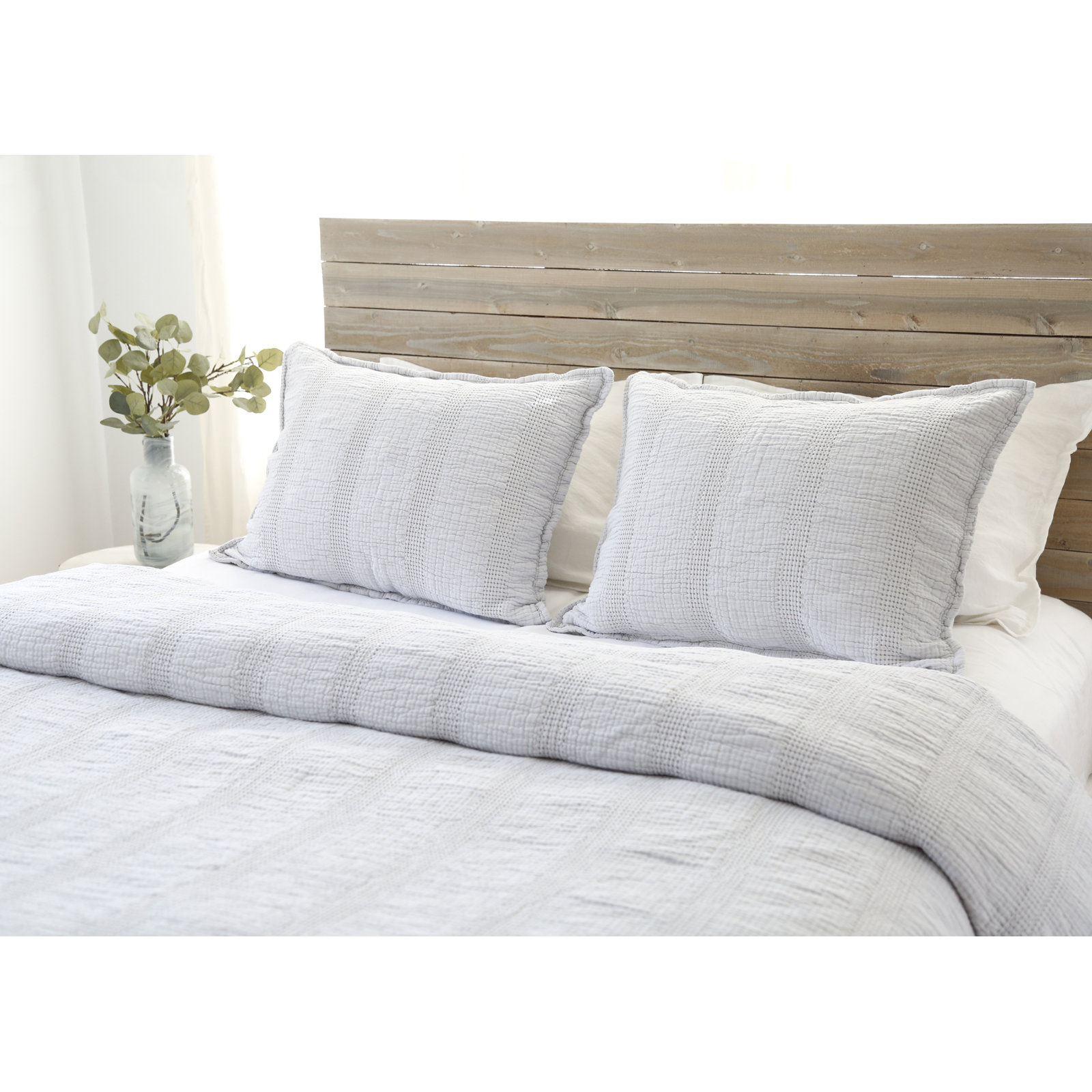 Nantucket Shams, Gray, King