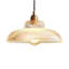 Mid-century Modern Ribbed Glass Dome Pendant Light with Adjustable Hanging Cord-850379296