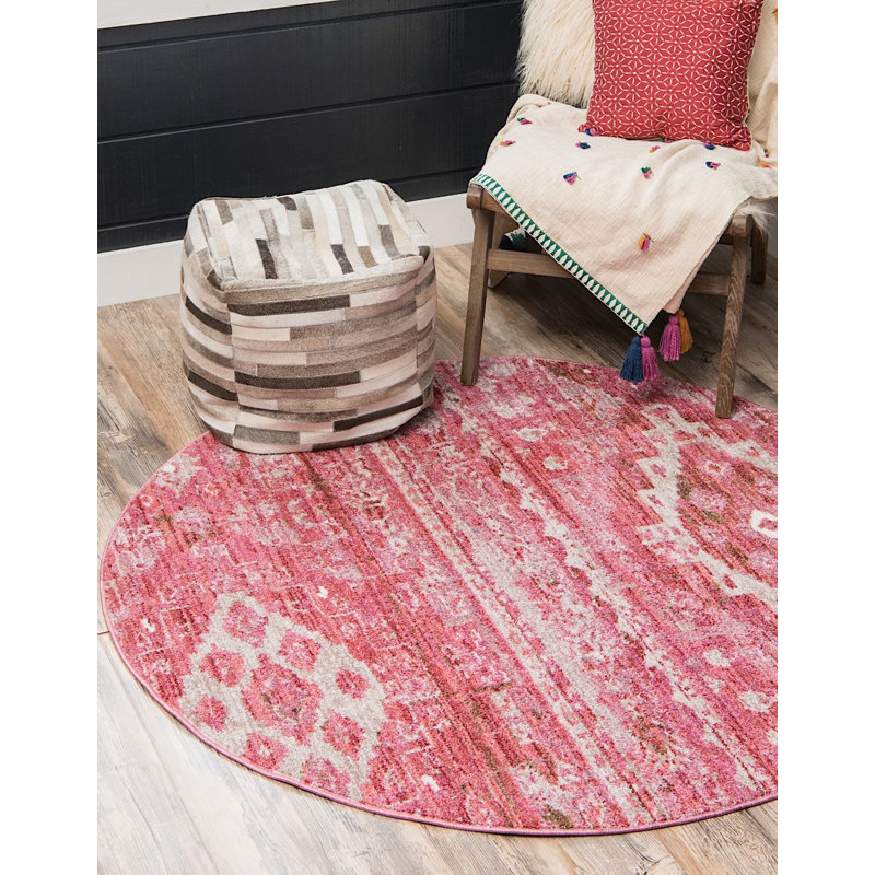 Geometric Indoor Rug, Round 8'