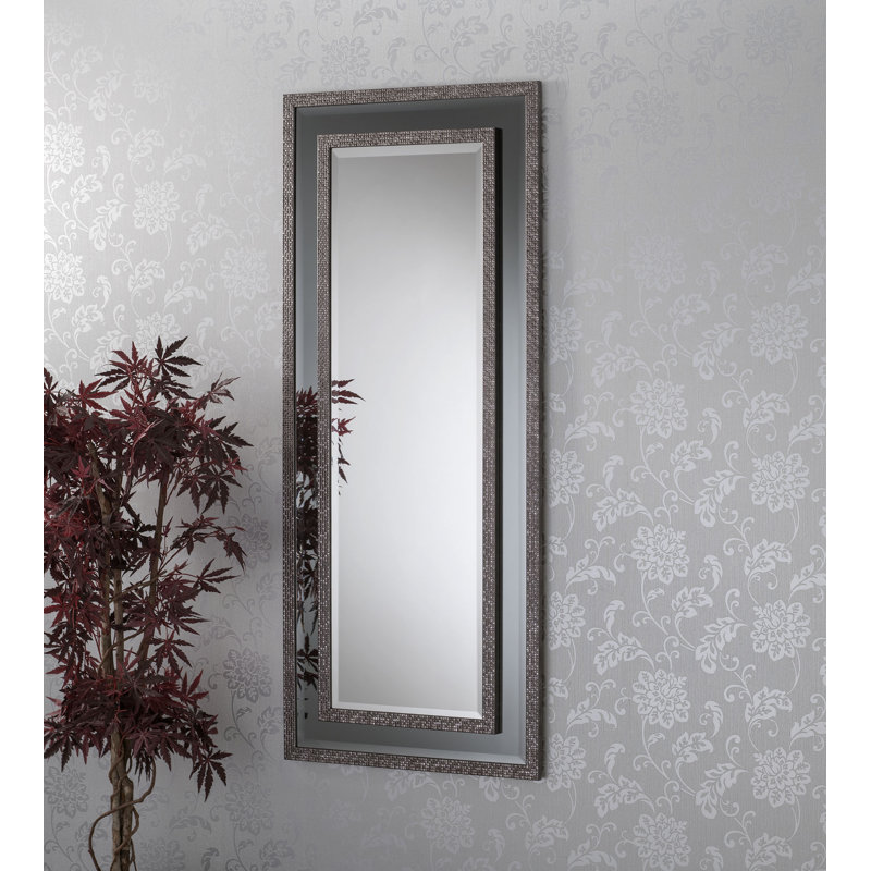 Troyer Wood Flat Wall Mirror, 107cm H x 82cm W
