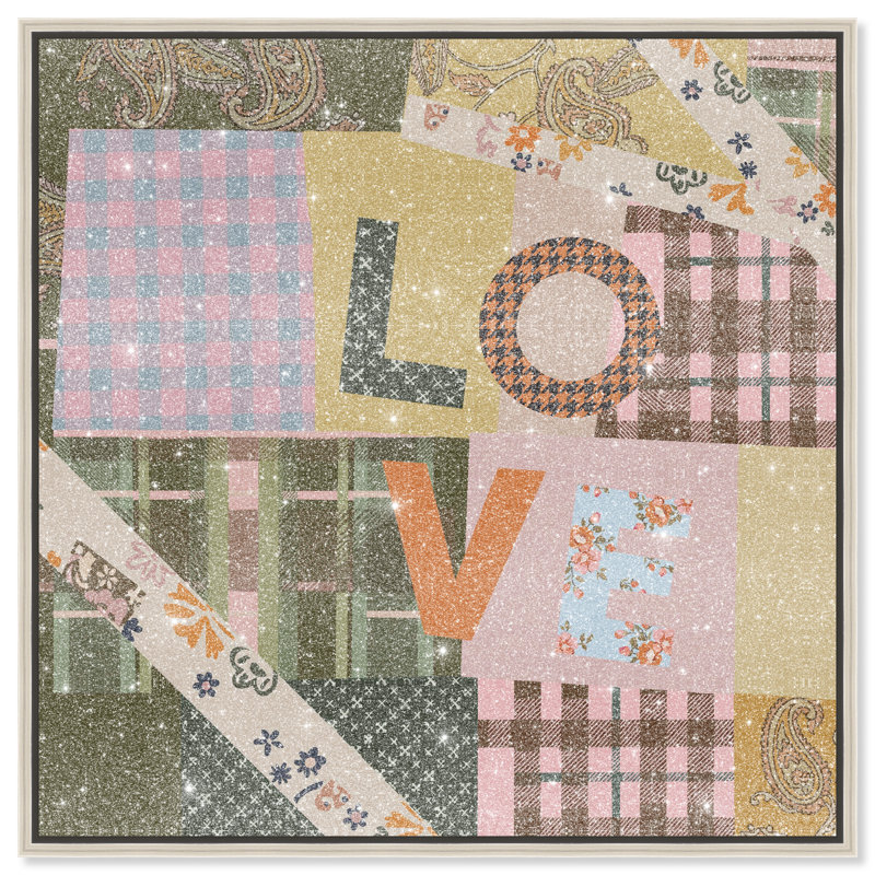 Retro Scarf II Print by Oliver Gal, 31"H x 31"W, Silver Floater Frame