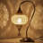 Andrya Glass USB Arched Table Lamp