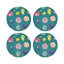 Jewel White Vegan Leather Round Coasters-29078211