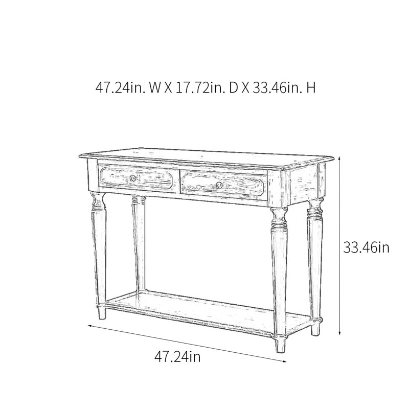 Retro Minimalist Multifunctional Console Table