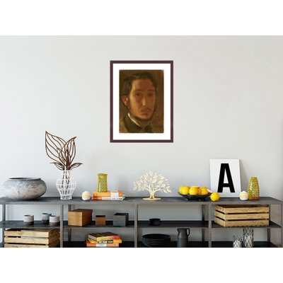 Autoportrait avec collier blanc par Edgar Degas - Impression sur toile