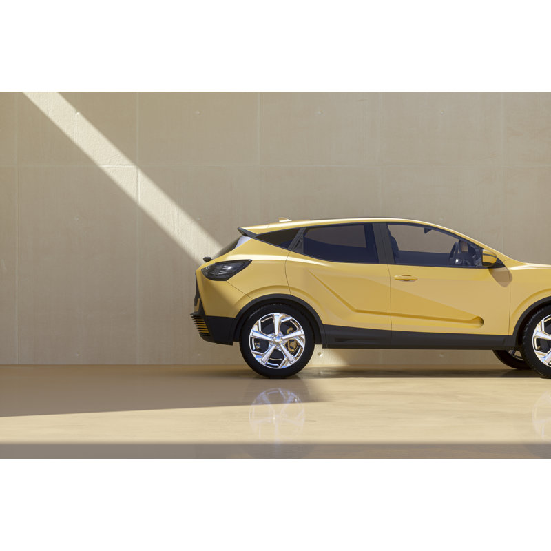 Voiture moderne générique contre un mur en béton par Gremlin, H 20 po x l 30 po