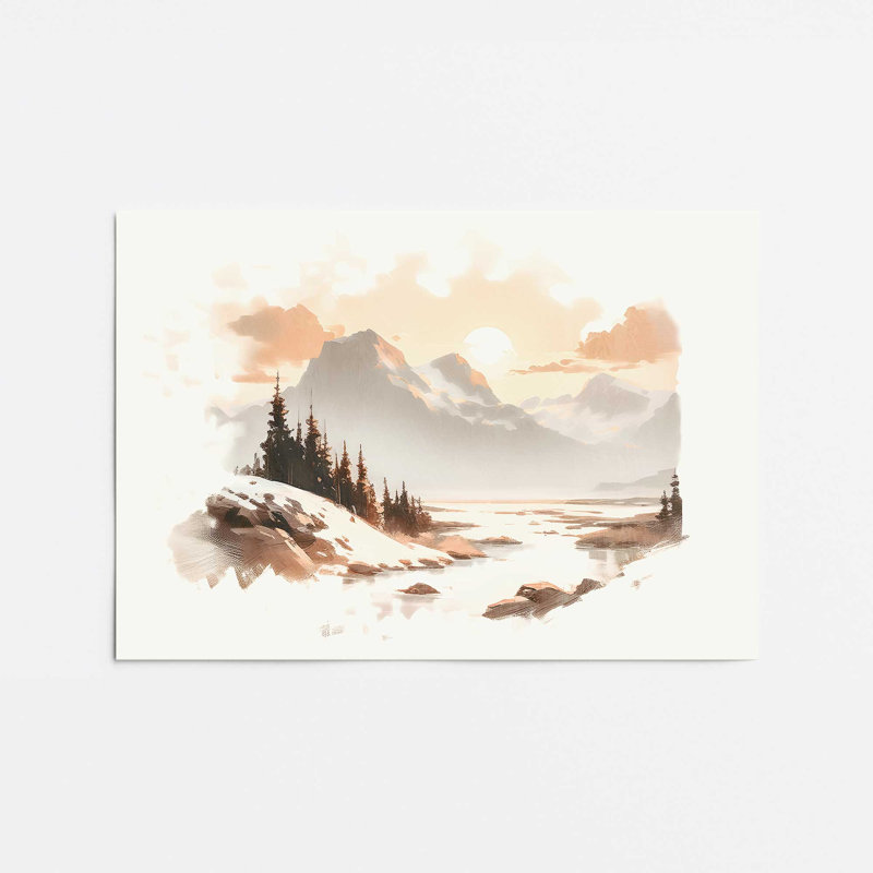 Imprimé Winter's Quiet Refuge II, Sans cadre, papier, H 11 po x l 14 po
