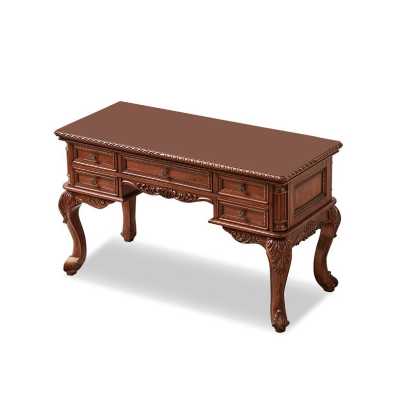  Bureau classique en bois massif sculpté: vaste espace de tiroir