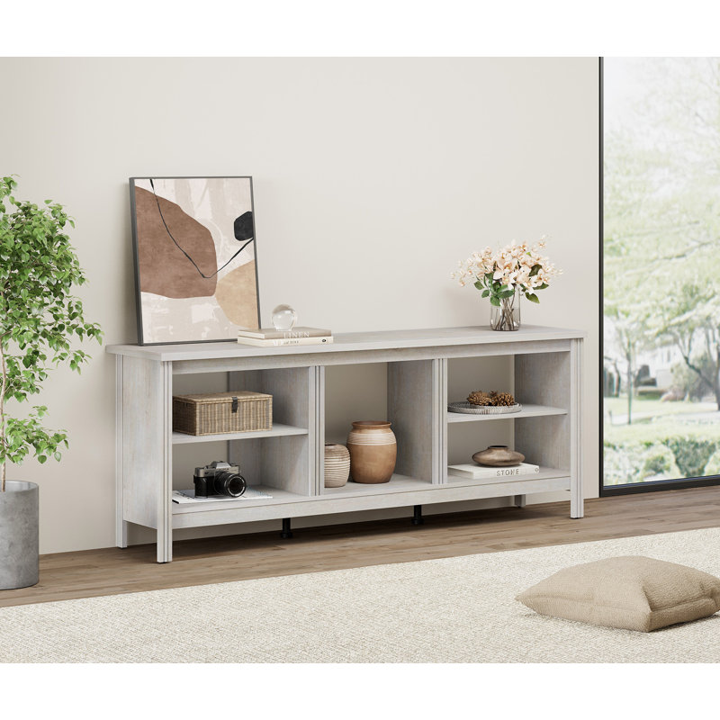 Crédence de rangement l 70 po Ashae, Blanc