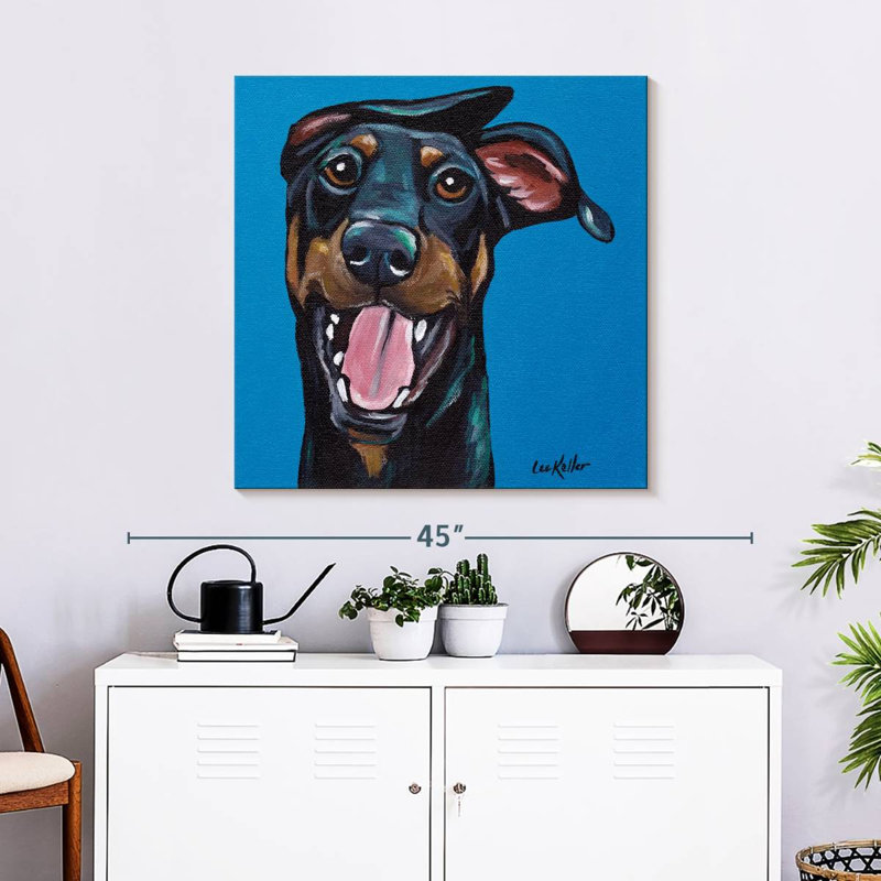 Crowle Doberman, 30" H x 30" W