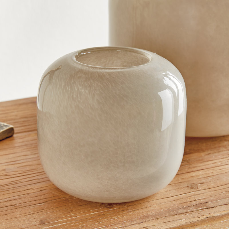 Melora Handmade Glass Table Vase, 5" H x 5.5" W x 5.5" D