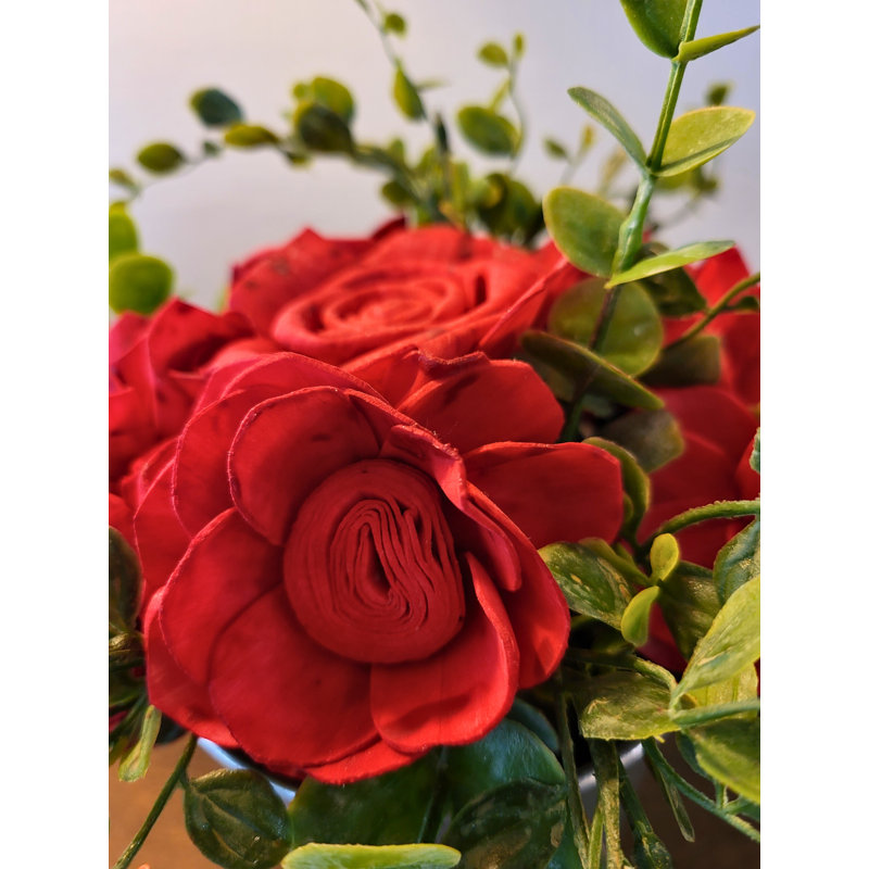 Arrangement floral mixte en pot