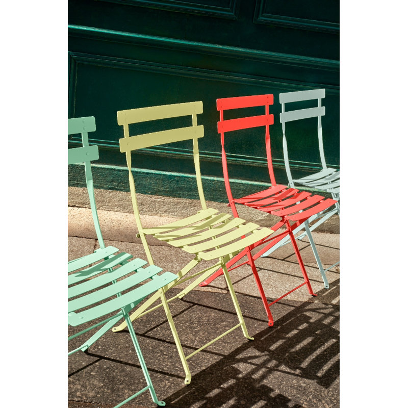 Bistro Outdoor Dining Side Chair, Frosted Lemon
