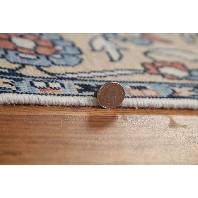 Tapis turc All-Over Floral Sultanabad Ziegler noué à la main 9 pi 9 po x 13 pi